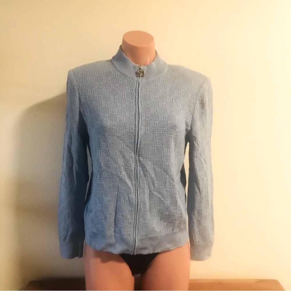 St John Sport Essentials Blue Vintage knit sweater